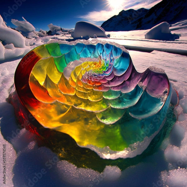 Obraz Ice reinbow view