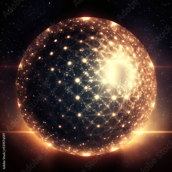 Obraz Earth Sphere as Dyson`s sphere