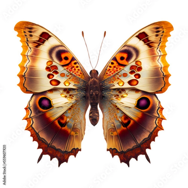 Obraz fantasy butterfly overlay, transparent background, generated image