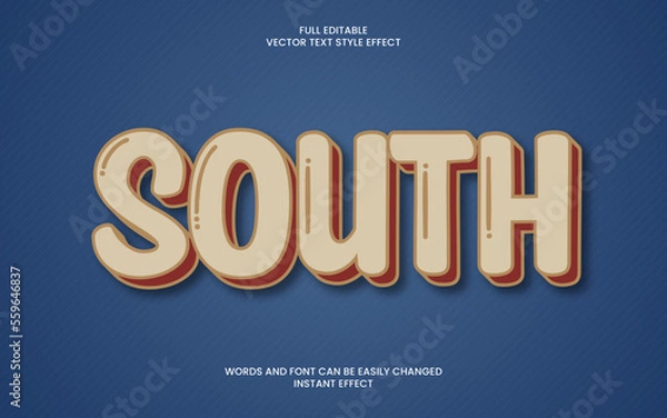 Obraz South Text Effect