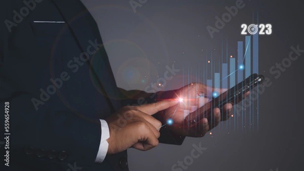 Fototapeta Goal business success strategy chart target.