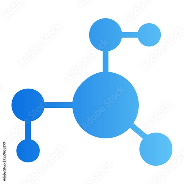 Fototapeta molecule gradient icon