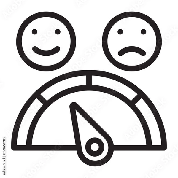 Fototapeta satisfaction line icon