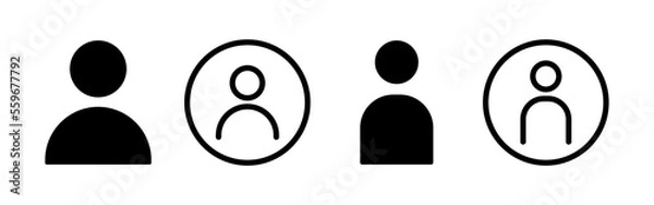 Fototapeta User Icon vector for web and mobile app. person sign and symbol. people icon.