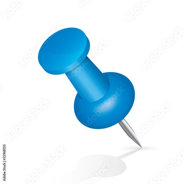 Fototapeta Pushpin icon isolated on white background.