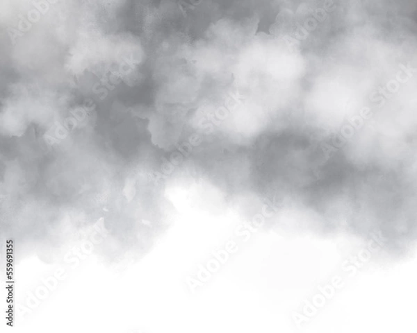 Obraz 曇り空の水彩風イラスト