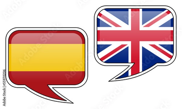 Fototapeta Spanish-British Conversation