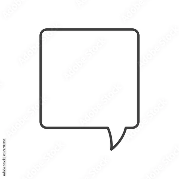 Fototapeta Speech bubble hand drawn on transparent background.