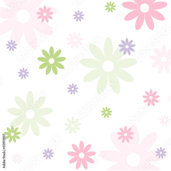 Fototapeta Seamless floral pattern, wallpaper