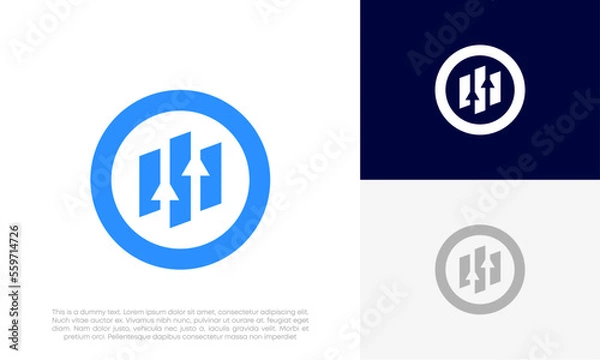 Obraz financial growth logo design vector