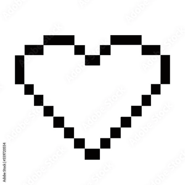 Fototapeta Heart Pixel Art