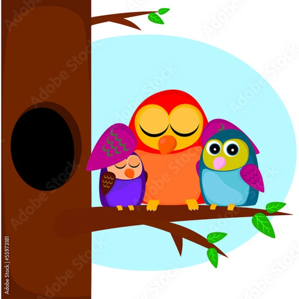 Obraz birds on the tree