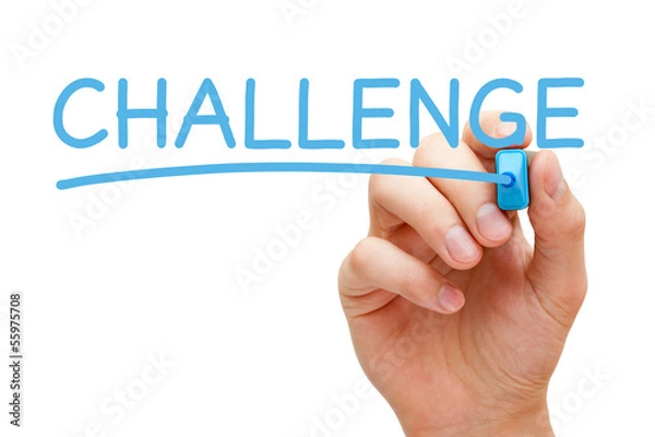 Fototapeta Challenge Blue Marker