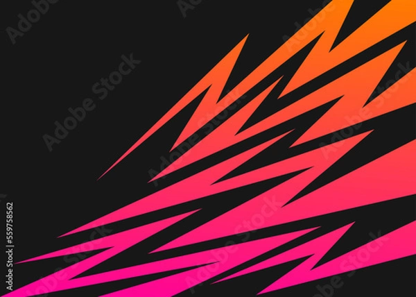 Fototapeta Abstract background with gradient color lightning and arrow line pattern