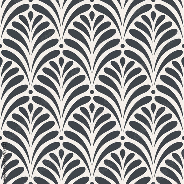 Fototapeta Modern art deco seamless pattern. Trendy abstract texture. Vector geometric background.
