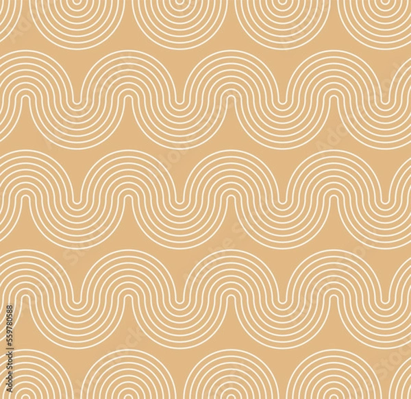 Obraz Abstract Wavy Stripes Optic Hypnotic Psychedelic Geometric Stripes Seamless Vector Pattern Trendy Fashion Colors Perfect for Allover Fabric Print or Wrapping Paper