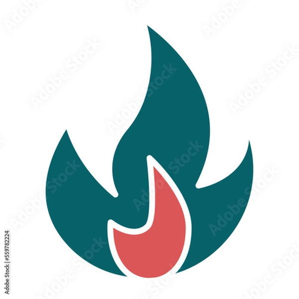 Fototapeta Fire Icon Style