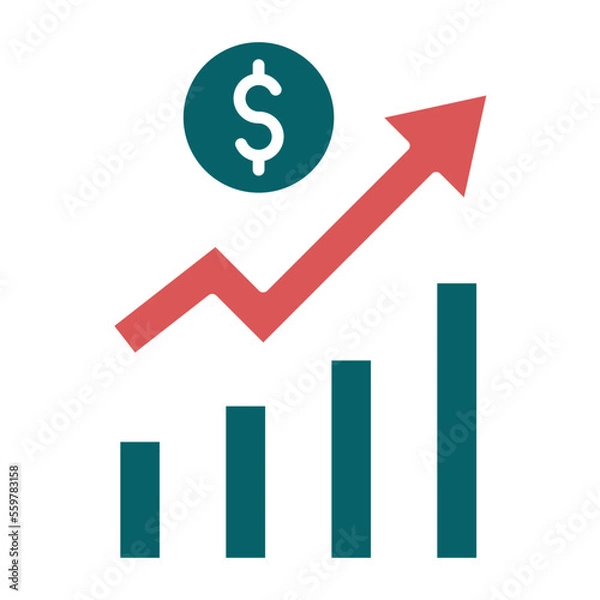 Fototapeta Business Growth Icon Style