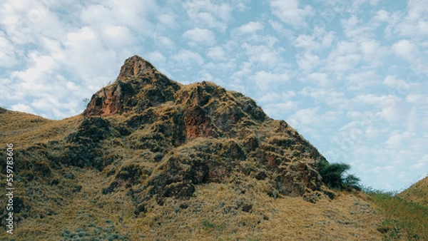 Fototapeta side view of Padar Island, Indonesia