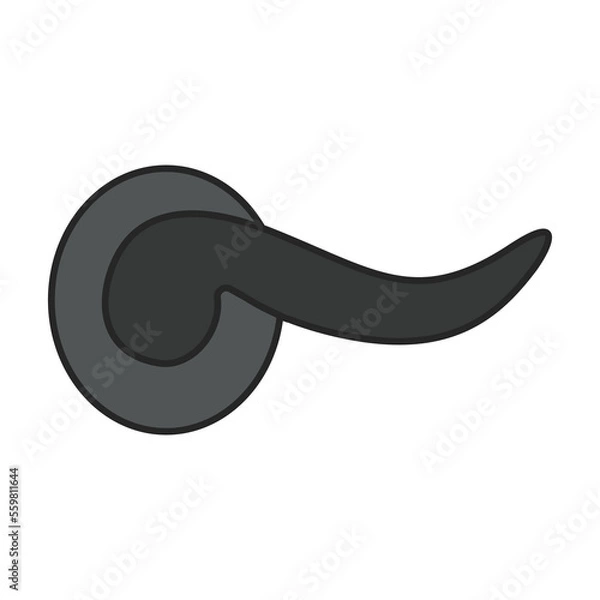 Fototapeta Door lock vector icon.Color vector icon isolated on white background door lock.