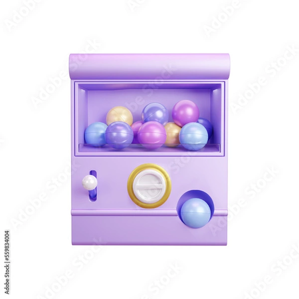 Obraz gashapon balls machine 3d rendering illustration