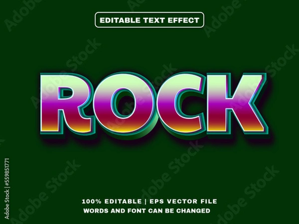 Obraz Rock Music 3d Editable Text Effect, text mockup