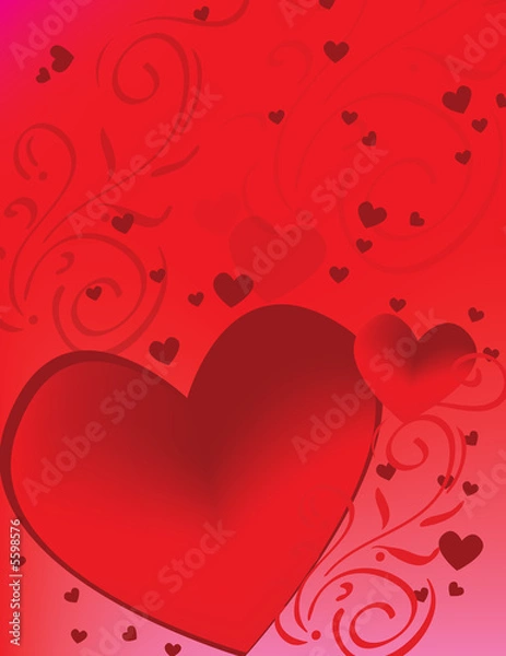 Fototapeta Hot Red Hearts