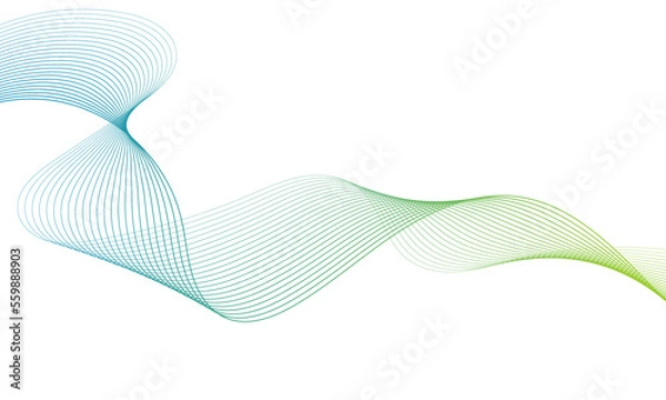 Obraz Abstract colorful luxury background with wave element for design.Digital frequency track equalizer.Stylized curved wavy line art background.Wave with lines created using blend tool.Vector illustration
