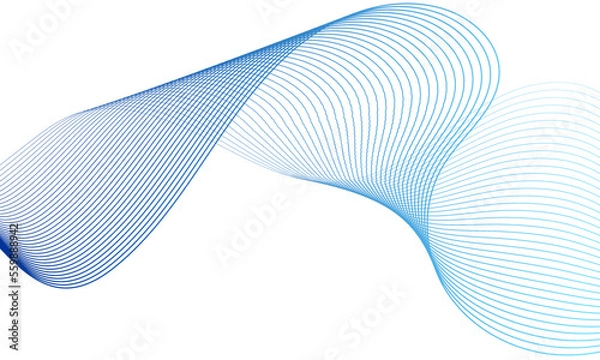 Fototapeta Abstract colorful luxury background with wave element for design.Digital frequency track equalizer.Stylized curved wavy line art background.Wave with lines created using blend tool.Vector illustration
