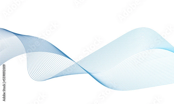 Obraz Abstract colorful luxury background with wave element for design.Digital frequency track equalizer.Stylized curved wavy line art background.Wave with lines created using blend tool.Vector illustration