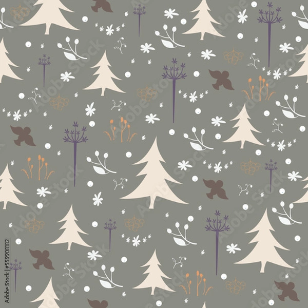 Obraz christmas tree seamless pattern