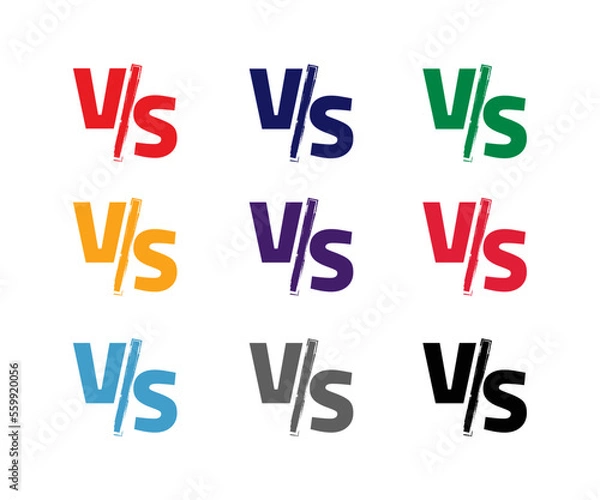 Fototapeta Team versus icon vs against sign 