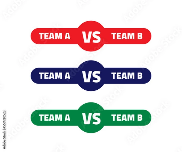 Fototapeta Vs label team against vector design 