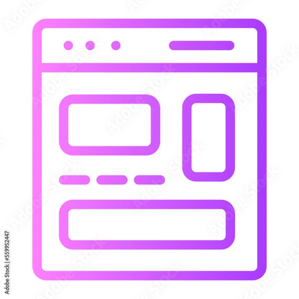 Fototapeta Line Gradient gradient icon