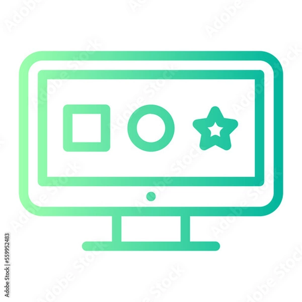 Fototapeta Line Gradient gradient icon