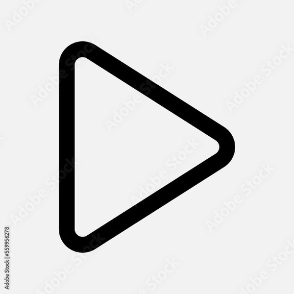 Fototapeta Play icon in line style about multimedia, use for website mobile app presentation