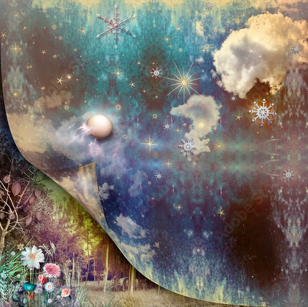 Obraz Blue vintage sky
