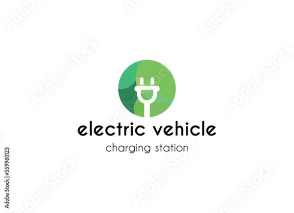Fototapeta Electrical charging station vector icon