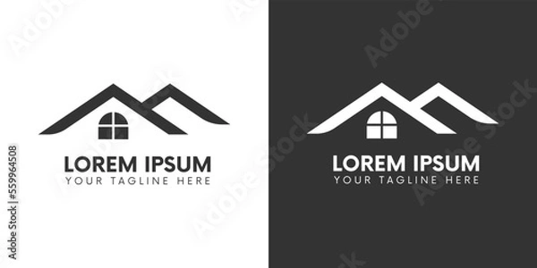 Fototapeta Abstract vector design template. Real estate logo icon design vector.