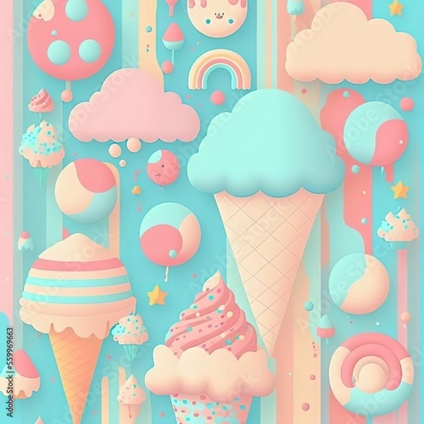 Fototapeta Background Color Pastel Wallpaper.Generative AI