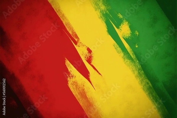 Obraz Abstract colorful background in colors of Black History Month: Yellow Green Red Black with copy space for text