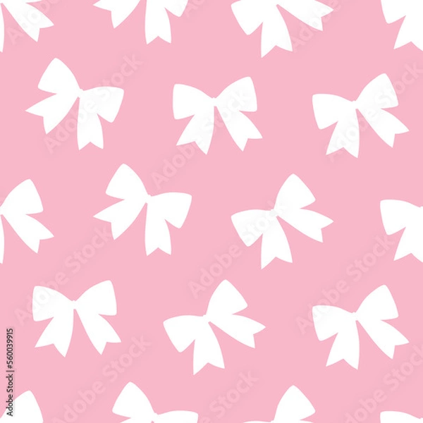 Obraz Seamless pattern bows silhouettes vector illustration
