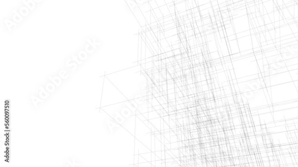 Fototapeta abstract architectural background 3d illustration