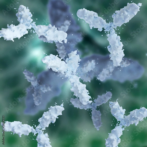 Fototapeta Antikörper - 3d Render