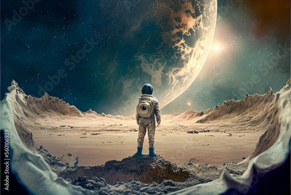 Obraz 未知の銀河系で見る光景イメージ（Generative AI）