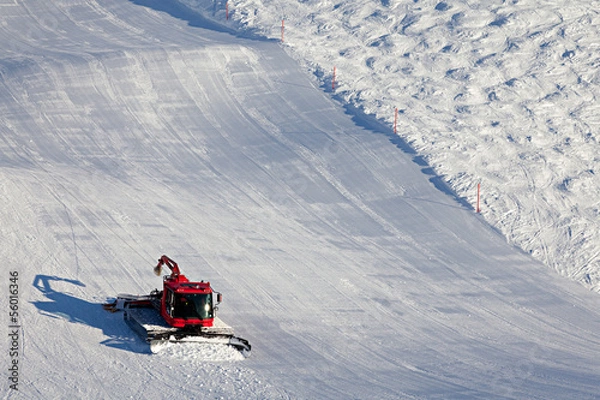 Obraz Snow Cleaning on Ski Slopes
