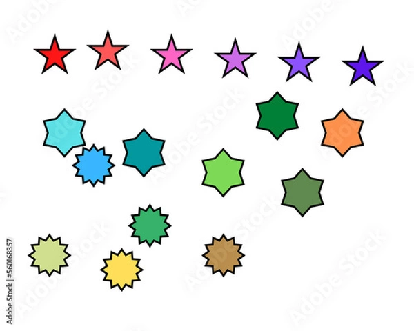 Obraz set of stars