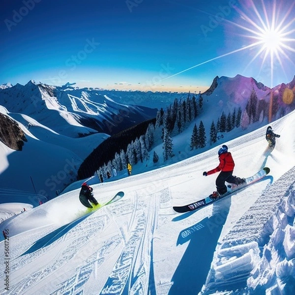 Fototapeta Ski Slope