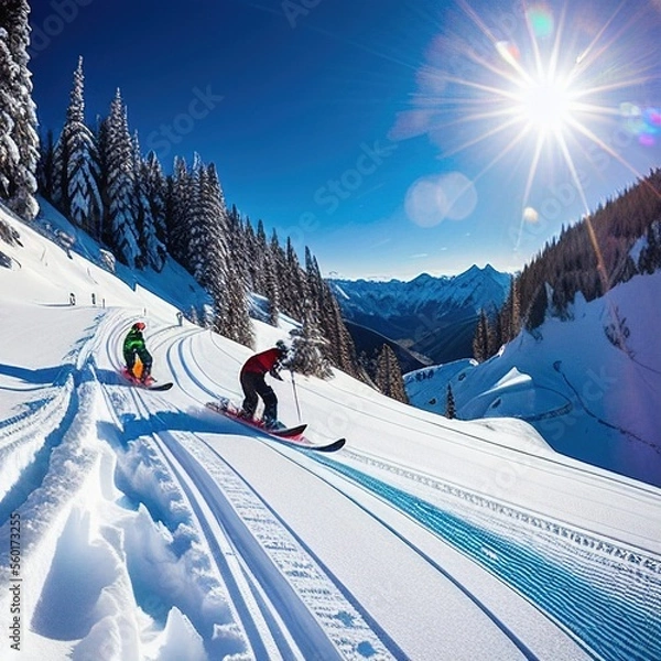 Fototapeta Ski Slope
