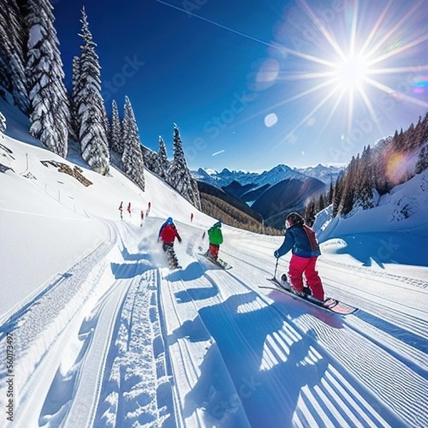 Fototapeta Ski Slope